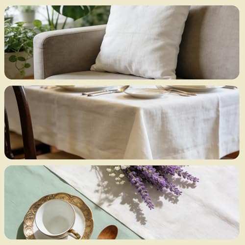 Q&J Fabric Co. 100% Cotton Fabric by The Yard 60'' Wide x 2 Yards, Natural Muslin Fabric Nearly Medium Weight Material for DIY Sewing Apparel Cloth, Quilting, Soft Embroidery, Garments (White)