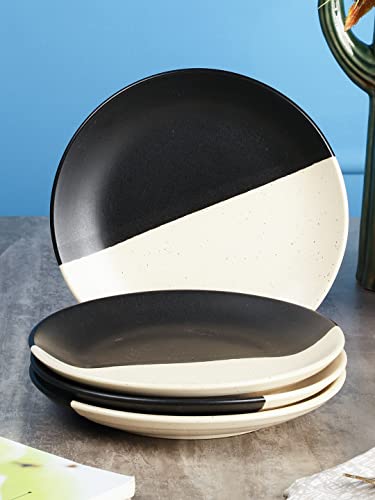 Image of miah decor Handcrafted The Raat-Din Collection- Stoneware Quarter Plates (7 inch Dia) - Set of 4