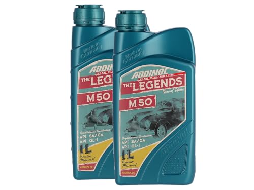Set: 2x Addinol M50 Vintage Car - Olio motore - 1 litro