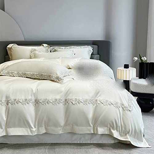 Parure de lit 4 pièces TXQHD drap et housse de couette en coton 230cm