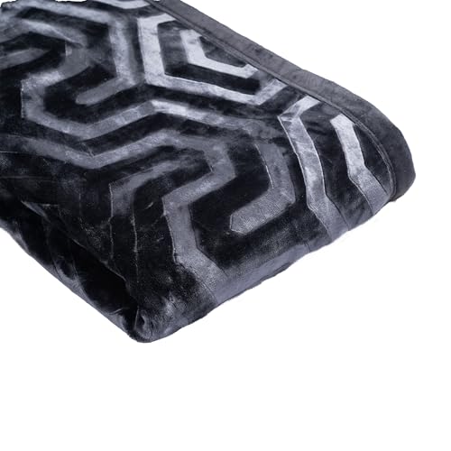 Image of MYTRIDENT Classic Style Me Solid Double Mink Blanket, 4kg, 100% Polyster, Periwinkle