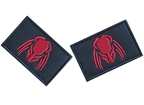 Compatible with Predator Movie Patch Tactical Morale Badge Hook and Loop Embroidered Patch 2 Pcs