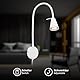 Briloner Leuchten LED Bettlampe, Bettleuchte Flexarm, inkl. An-/Ausschalter, 4,7 Watt, 400 Lumen, 3.000 Kelvin, Metall, Weiß