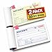 1InTheOffice Money and Rent Receipt, 2-3/4 x 5-3/8 Inches, 2-Parts, Carbonless, White/Canary, 50 Sets per Book (2 Books)