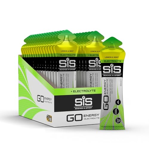 Science in Sport GO Gel Energético + Gel de Electrolitos 30 x 60ml Limón Menta Vegano - Ideal para la entrega de energía y el equilibrio de electrolitos.