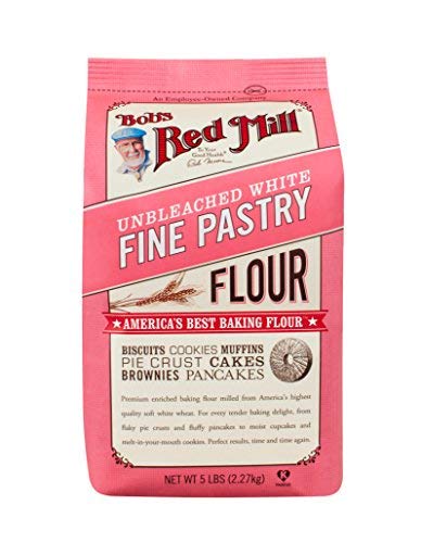 Bob's Red Mill Unbleached White Fine Pastry Flour, 5 Pound (Pack of 4)
