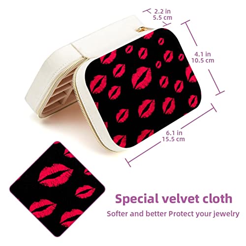 Caja de joyería portátil Red Lips: el detalle ideal para viajeras y amantes de la moda 6
