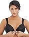 Glamorise Full Figure Plus Size Wonderwire Front-Closure Bra Underwire #1245 Black