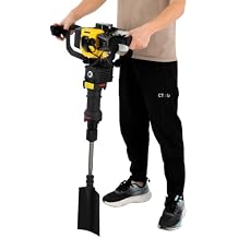 1900W Portable Excavator Garden Tree Digger, 33CC 2-Stroke Gas Powered Garden Tree Digger, Manual Starting Air-Cooled Digging Machine Hand-held Digger for Garden, Farm, Lawn