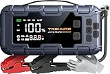 TREKURE 7-IN-1 6000A Jump Starter Power Pack with 160PSI Air Compressor, PD45W Charger with Car Battery Booster Jump Starter (all Gas/12L Diesel), Car Starter Power Bank, Gloves, Lights, QC3.0