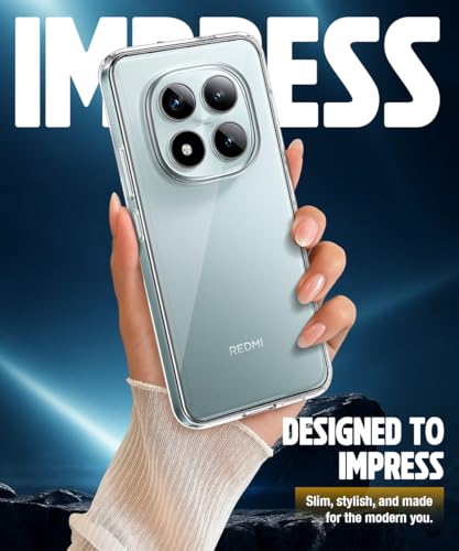 Image of WOW IMAGINE Transparent Back Cover Case for Redmi Note 15 Pro 5G | Raised Bumps for Full Device & Camera Protection Shockproof TPU Silicone Back Case Mobile Cover - Transparent