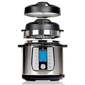 Emeril Everyday 6 QT Pressure Air Fryer, 5 Pc Accessory Pack, Silver