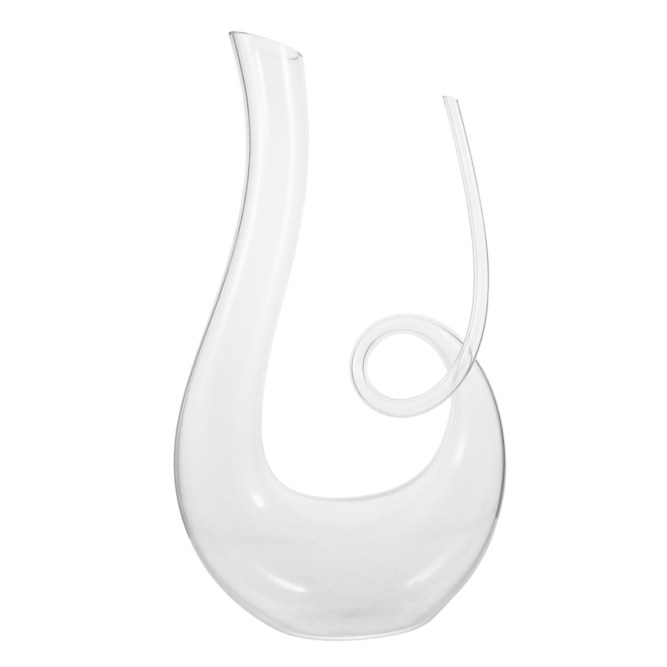Zerodeko Decanter per Vino in Cristallo Trasparente 1300Ml Versatore e Caraffa per Vino Rosso Adatto per Uso Domestico e Commerciale in Ristoranti Hotel e Bar