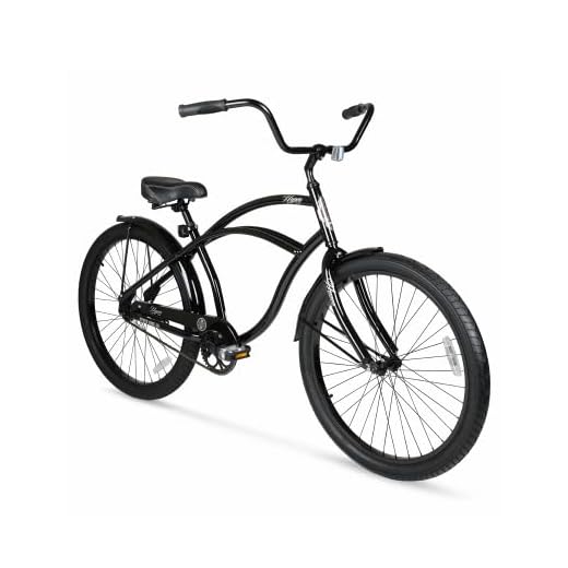 Hyper Adult Beach Cruiser Bike Men 26 Inch Commuter Bike with Rear Coaster Brake and Oversize Comfort Seat Commuter Bicycle Men with Sturdy Steel Vintage Cruiser Bike Frame. Beach Cruiser (Black)