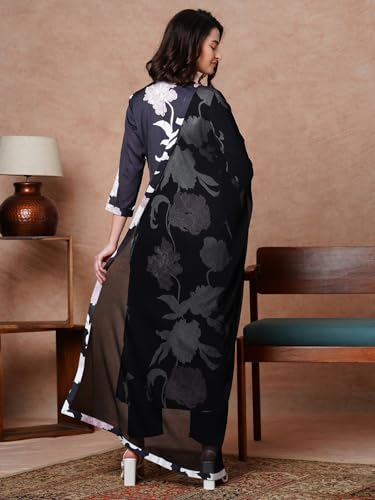 Image of GoSriKi Women's Rayon Blend Kurta Pant With Dupatta
