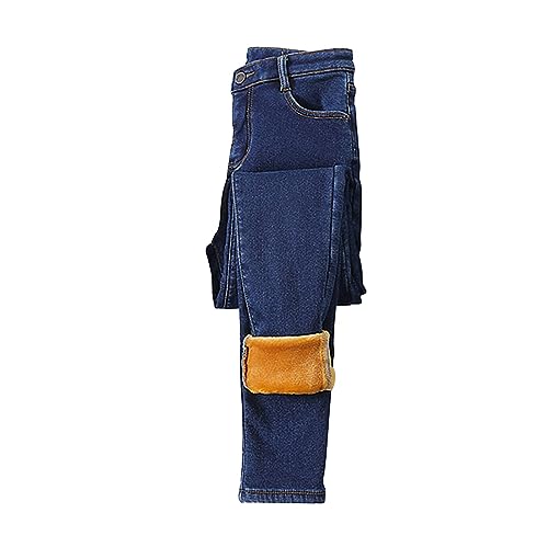Fleece Lined Jeans Women High Rise Thicken Stretch Skinny Denim Pants Thermal Flannel Winter Jeans Jeggings 20242