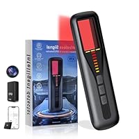 Wanzen Detektor, RF Wireless Kamera Detektor GPS Tracker Finder Detektor Abhörwanzen Aufspüren Versteckte Kamera 5 Stufen Empfindlichkeit für Hotel Heim Büro Reisen Hidden Camera Detector Schwarz