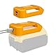 TPDL 2 Pack USB Ladegerät Adapter für Dewalt 18V 20V Akku, mit Typ C Schnellladeanschluss & USB-Anschluss, Akku-Halterung und Adapterfunktionen 2 in 1 (nur Adapter)