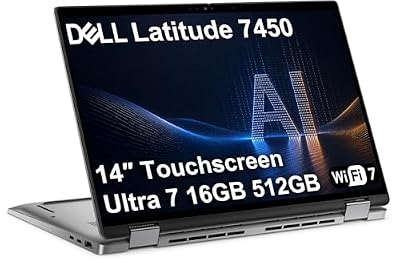 Dell Latitude 7450 7000 2-in-1 Business AI Laptop (14" FHD+ Touch, Intel Ultra 7 165U (> i7-1365U), 16GB DDR5, 512GB SSD), IR Webcam, Fingerprint, Thunderbolt 4, Win 11 Pro, Prev-Gen Pro 14 Plus