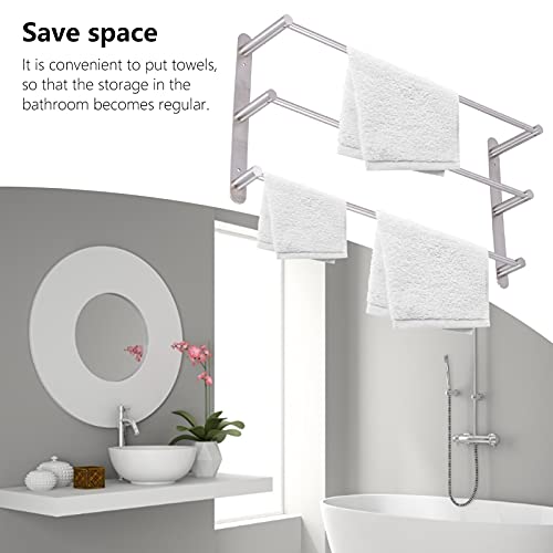 Rack de serviette 3 couches en acier brossé pour séchage rapide