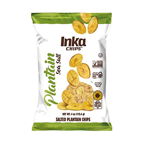 Inka Plantain Chips, Sea Salt, 4 Ounce