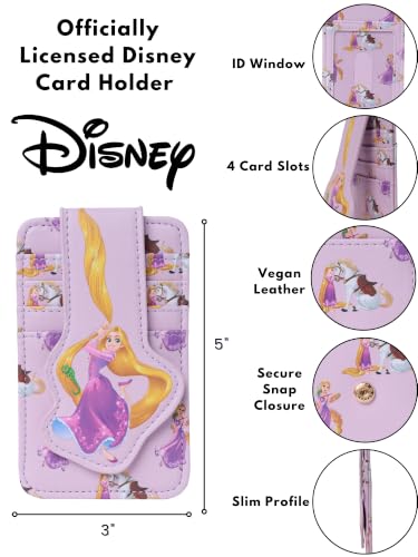 Image of Disney Rapunzel Card Holder Women Slim Wallet Lilac | Small