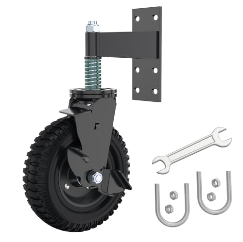 Lygoeege Gate Wheel 8inch with Brake for Metal Tube and Wooden Gate