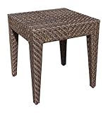 Hospitality Rattan Patio 903-1323-JBP-ET Atlantis End Table Java Brown