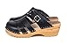 Troentorp Clogs, Mary Jane Bastad Slip On Closed Toe Sandals Leather Womens Non Slip Swedish Wooden Clogs Black US 9 (EU 39)