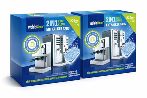 Pastillas descalcificadoras 2 en 1 cuidado premium - 28 piezas para cafeteras de Nespresso, Delonghi, Dolce Gusto, Tassimo y muchas más