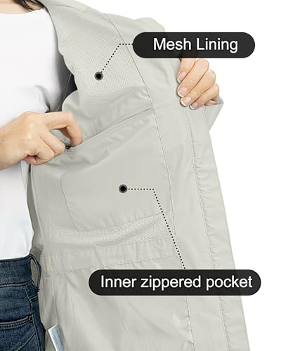 Image of Outdoor Ventures Packable Rain Jacket Women Waterproof Raincoat with Hood