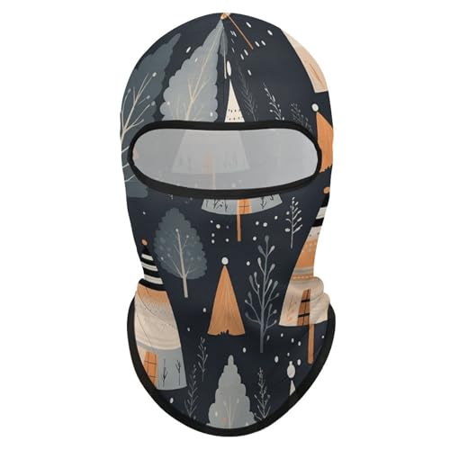 Balaclava Tribal Naranja para Hombres y Mujeres, Máscara Facial de Protección Solar Respirable con Cubierta Completa para Senderismo, Ciclismo, Correr y Conducir miniatura 7