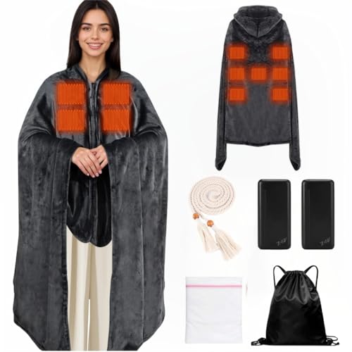 Safeeze Portable Heated Blanket with 2 Power Banks