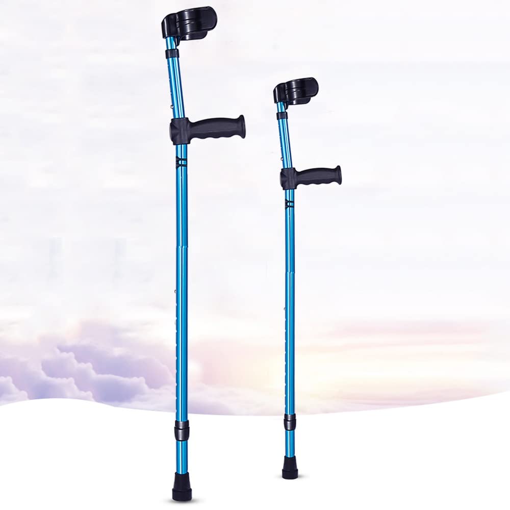JOJAN Stampelle Ortopediche Regolabili, Bastoni da Passeggio Regolabile in Altezza, Bastone da Passeggio per Donne E Uomini, Stampella Ortopedica in Alluminio Leggera (Size : A Pair)
