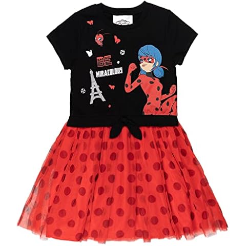 Miraculous Ladybug Little Girls Tulle Dress Black/Red 4-5 Cover