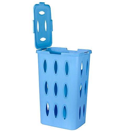 Great Plastic Plastic Cesta Rectangular Multiusos Azul 60 litros, Talla única, 12 Pack