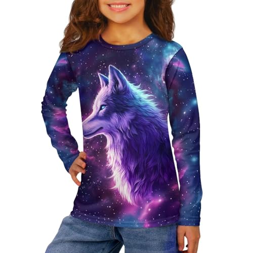 Image of Uourmeti Girls Graphic Tees Long Sleeve T Shirts for Teens Casual Tshirts Junior Sportswear Fall Tops