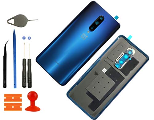 Eaglewireless Rear Back Glass Housing Cover Replacement with Camera Glass Lens and Bezel Frame Flash Assembly for Oneplus 7 Pro 6.67