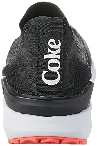 Tênis Coca-Cola Shoes, Cloud Knit, feminino, Preto/Laranja, 36