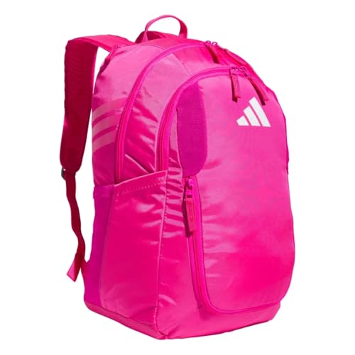adidas Stadium Team Sports Backpack for Men and Women (36l) Durable Athletic Laptop Bag, Shock Pink 2/4.0, OSFA