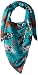 Bohemian Sugar Skull Day of the Dead Theme Scarf (Turquoise)