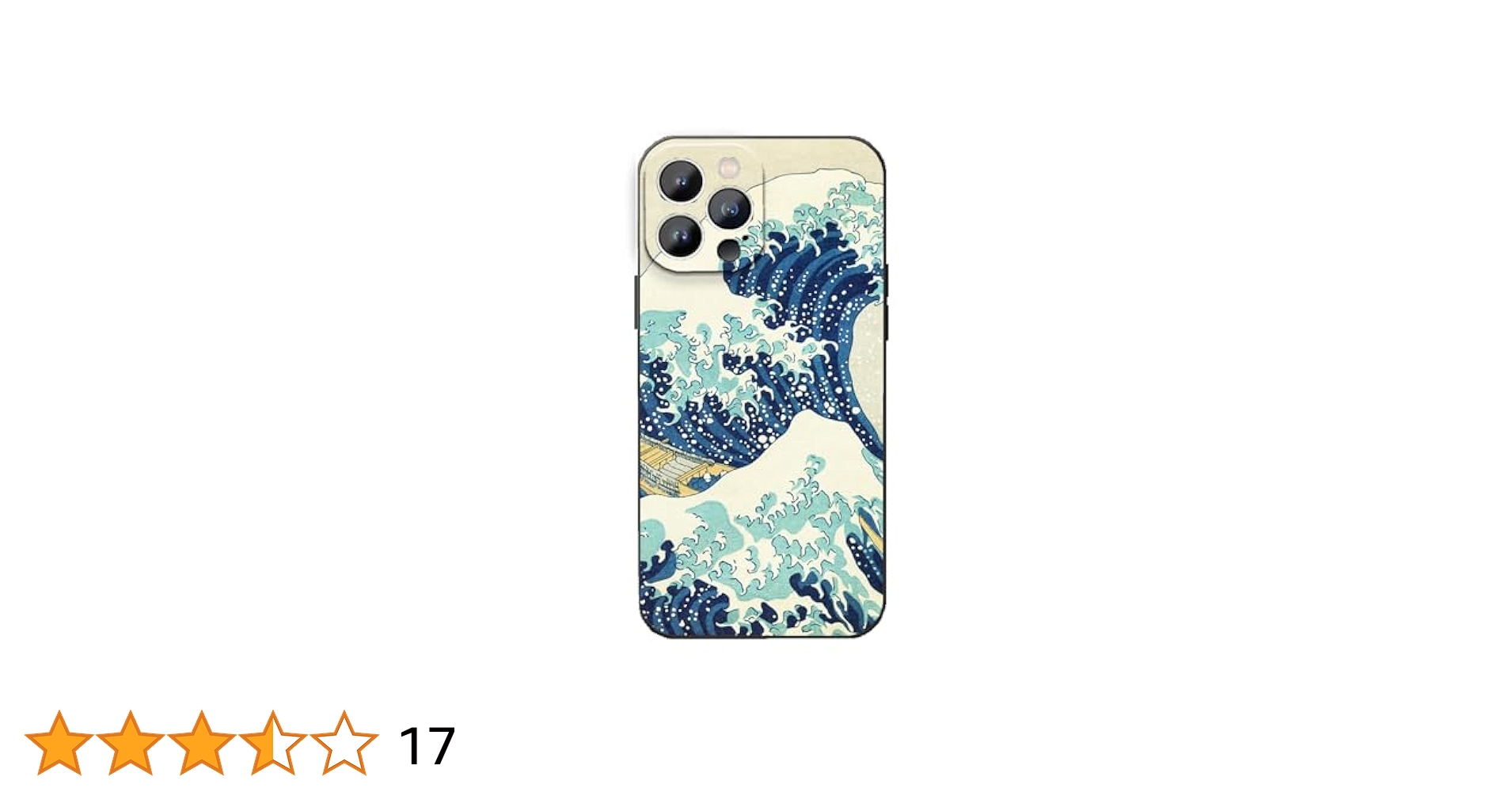 Amazon.com: 相容於iPhone 13 Pro 保護套,日本美學藝術大浪