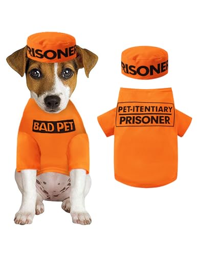 Disfraz de preso para perros pequeños talla L