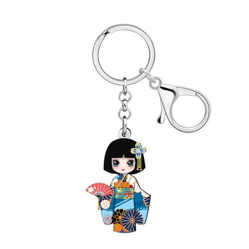 Ya en mundofriki.es: LONYOO Acrílico Kimono Kokeshi Muñeca Japonesa Llavero Accesorios Kawaii Cosas Japonesas Regalos para Mujeres Niñas Adolescentes Bolso Charms (Azul)
