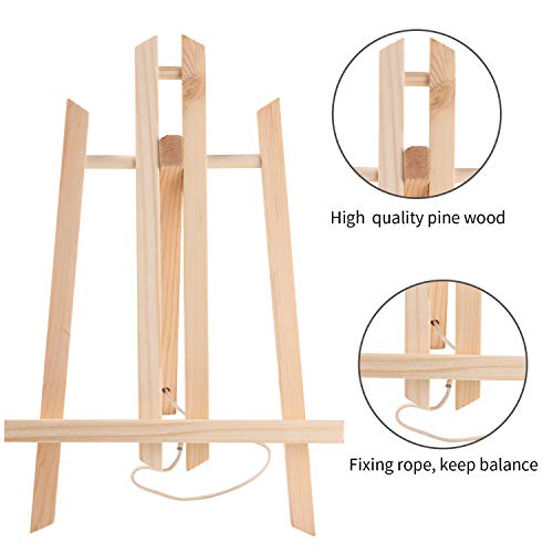 6 Pack Wooden Easel, Foldable A Frame Wood Easel Adjustable Table Easel with Exquisite Packaging for Drawing, Oil Water Painting, Table Top Arts and Crafts (12 x 8 Inches) - Thumbnail 7