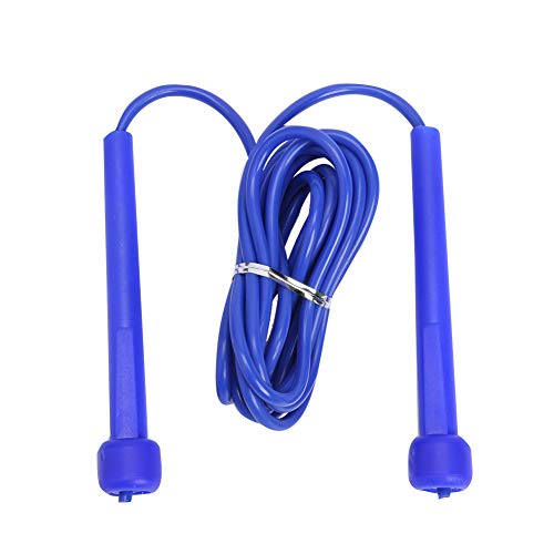 Seawang Cuerda de saltar de PVC de longitud ajustable, cuerda de saltar, fitness, entrenamiento, entrenamiento, herramienta de cuerda deportiva (azul)