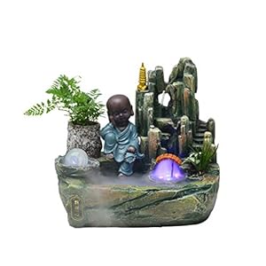 Desktop Decoratie Indoor Fountain Resin Handmade stromend water Aquarium Fountain Lucky Cat Living Room Office Decoration Vijverfonteinen (Color : 2)