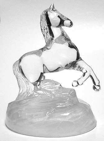 Crystal Horse Statue Crystal Figurine 16 Cms,1Pc, Crystal D'Arques France
