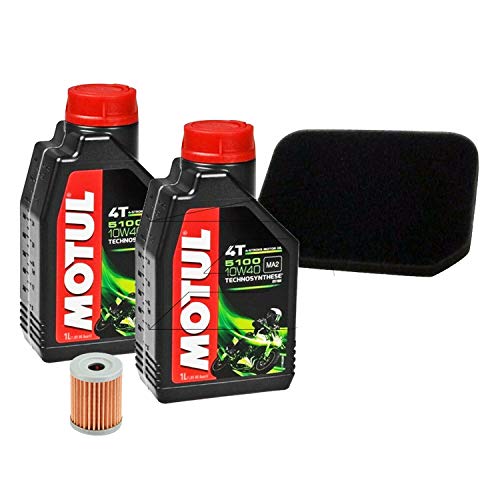 Wartungsset Suzuki AN Burgman 400 1998 1999 2000 2001 2002 2003 2004 2005 Öl Motul 5100 10W40 Ölfilter Luft