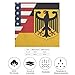 Flag of U.S. German Flag Fashion Neckerchief Silk Feel Lightweight Square Hair Bandana Printed Headscarf Handbags Scarf